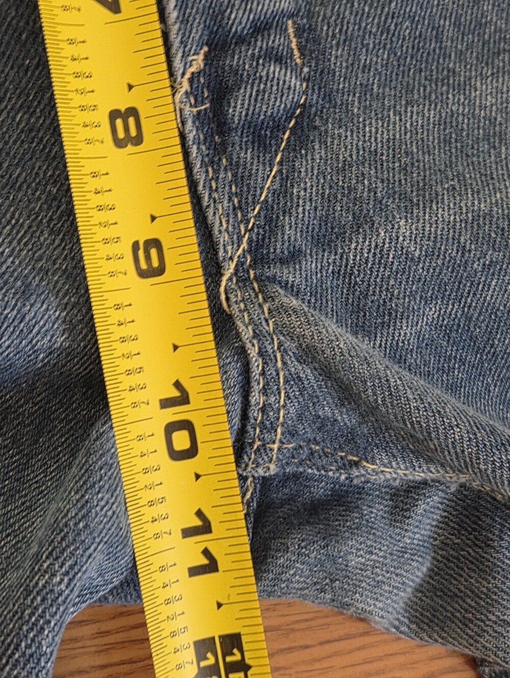 Vintage Big Yank Blue Jeans Men's 32x27 Fit Wide Flare Made in USA 70s Unisex - Picture 7 of 11